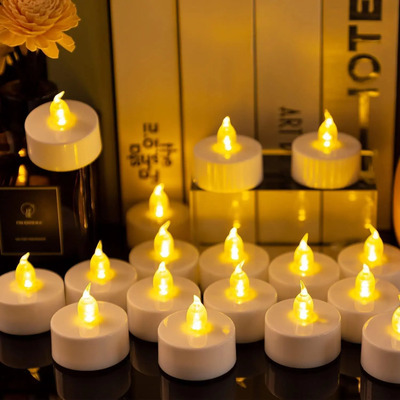 12 Velas Led Cálidas C/control Remoto Decoración Halloween