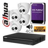 Kit Dvr 4 Dahua 1080p + 4cam C/audio + 1tb + Cables Martinez