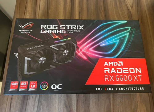 Placa De Video Amd Asus Rog Strix Radeon Rx 6600 Xt 8gb