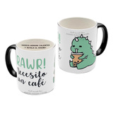 Mug Mágico Taza Dinosaurio Café Kawaii Regalo