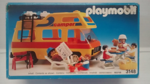 Playmobil Camper Set Vintage Caja Remolque Bomberos Camion