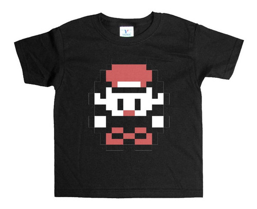 Remera Negra Adultos Pixel R19