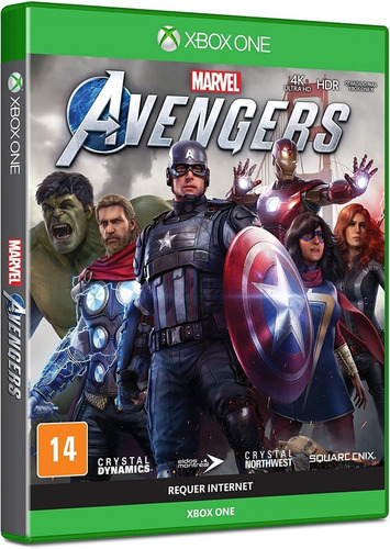 Jogo Marvel's Avengers Vingadores Xbox One Mídia Física 