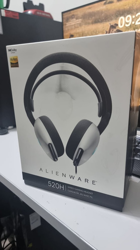 Headset Gamer Com Fio Alienware - Aw520h  Lunar Light