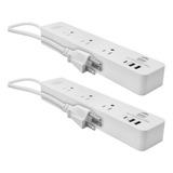 Enchufe Inteligente Marca Himalayan Glow/3 Tomas/2usb/blanco