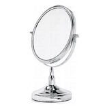 Espelho De Mesa Maquiagem Dupla Face Aumenta 2x Gira 360 
