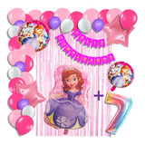 Kit Decoración De Globos Fiesta De Cumpleaños Princesa Sofía