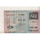 Antiguo Programa Cine * General Paz * Año 1952  