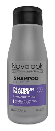 Matizador Shampoo 800 Ml Violeta Novalook Platinium Blonde 