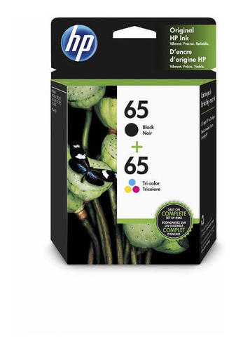 Combo Pack Cartuchos Tinta Hp 65 Tricolor + Negro Original