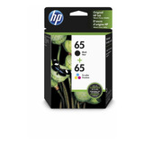 Combo Pack Cartuchos Tinta Hp 65 Tricolor + Negro Original