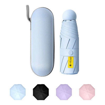 SONIXED Paraguas de bolsillo, mini paraguas, , 8 Varillas UPF50+ plegable, compacto, de viaje, ligero, con funda, anti-UV\u002FUPF, apto 1–2 personas Azul | MercadoLibre