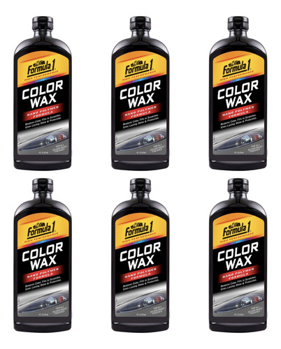 Kit 6 Ceras Para Auto Color Plata Formula 1 16 Oz.