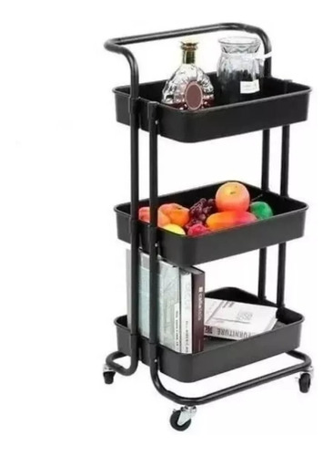 Carrito Organizador De Cocina Plegable Multiuso Con Ruedas