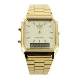 Reloj Casio Aq230wg-9 Dorado Vintage Somos Tienda