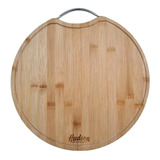 Tabla Pizzera De Madera Bambú Cocina Hudson 36 Cm X 1,5 Cm Color Marrón Geométrico