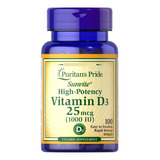 Vitamina D3 1000ui 100 Cápsulas Blandas / Puritans Pride