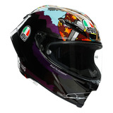 Casco Para Moto Agv Pista Gp Rr Talla Xl Color Negro 2512