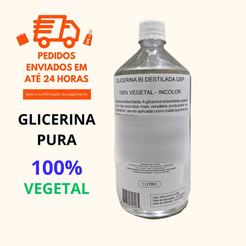 Glicerina Bi Destilada Usp - 100% Vegetal
