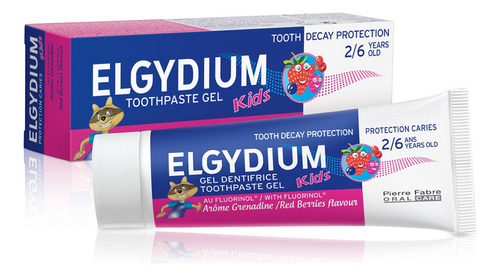 Pasta Dental Infantil Elgydium Kids Frutos Rojos En Crema Sin Gluten 50 Ml