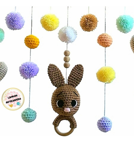 Gimnasio Para Bebe Montessori De Madera Crochet + Envio 