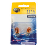 Set 2x Bulbos Halógeno Hella Premium Focos 12v T10 194 Ambar