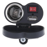 Adaptador Usb Moto Suporte Tomada 12v Carrega Gps Celular