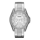 Reloj Fossil Es3202 Para Dama Multifuncion Cuarzo Mineral 50mts Acero Inoxidable