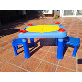 Mesa De Juego Para Niños Con Dos Banquetas - Marca Rotoys