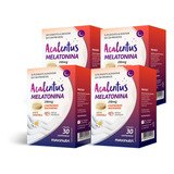 Kit 4 Melatonina Camomila Mastigável 30 Capsulas Maxinutri