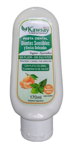 Pasta Dental Natural Vegana Sin Fluor