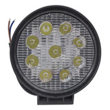 Faro Redondo 9leds Blanco/ Ambar Fijo/ Estrobo Jeep 4x4 Univ