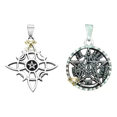 Nudo De Bruja Fases Lunares Y Tetragramaton 22 Mm Plata 925 Color Plateado | Meses sin interés