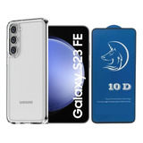 Estuche Transparente + Vidrio Premium Para Samsung S23 Fe