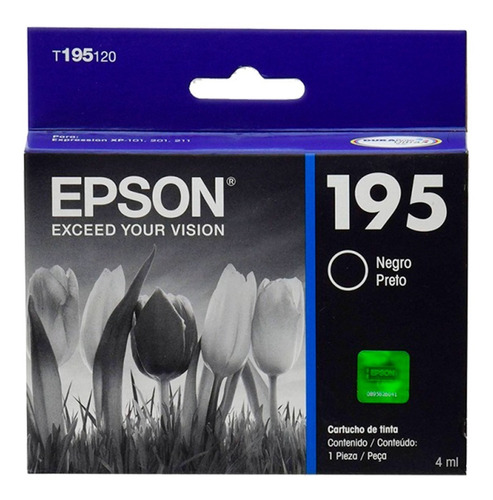 Cartucho Tinta Epson T195 Negro T195120 C13t19512a Original