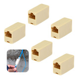 Kit 5 Emenda Prolongador Extensor Cabo De Rede Rj45 X Rj45