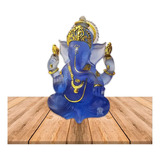 Dios Ganesh Pequeño Azul Transparente Ji2113