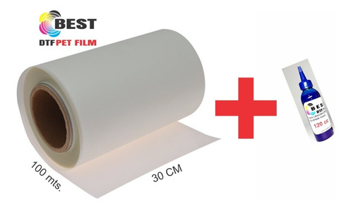 Rollo Pet Film Para Impresión Dtf 30 Cm X 100 Metros Best 