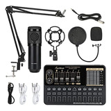 Asmuse Condenser Microphone Bundle Bm-800 Mic Kit Con Tarjet