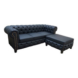 Sofa Chester Sillon Chesterfield 3 Cuerpos Esquinero 1 Pago