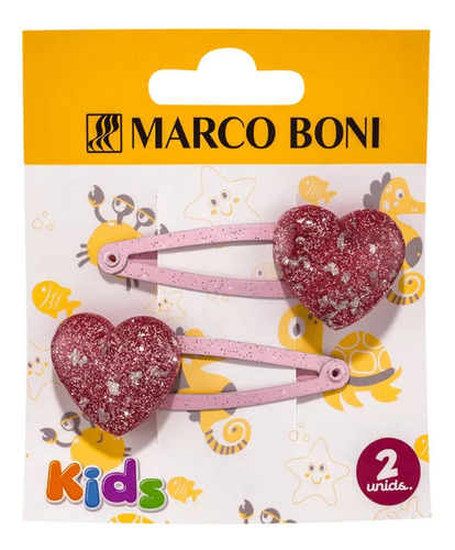 Kit 2 Tic Tac Presilha Cabelo Coleção Love Kids Marco Boni