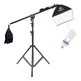 Kit Uno Girafa Greika Softbox 40x40cm Luz Fria 150w Completo