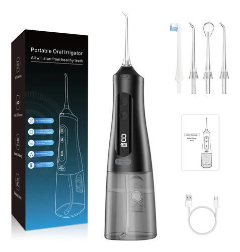 Irrigador Bucal Duchador Dental Portatil Usb Water Floser Inalambrico Resistente Al Agua Aparatos Niños Adultos Dentistas Ortodoncia Cuidado Encias Caries Muelas Dientes Blanqueo Blanqueador Limpieza