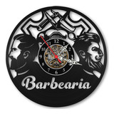 Relógio Parede Barbearia Barber Shop Vinil Decoração Retrô