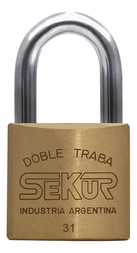 Candado Sekur 31 Mm Standard Doble Traba A Bolillas Acero 