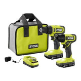 Ryobi Pcl1200k2 Kit Taladro 1/2 Y Atornillador 1/4 18v 2 Bat