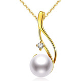 Chaulri - Collar Con Colgante De Perlas Blancas Cultivadas