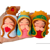 Llavero Virgen Tejida A Crochet 