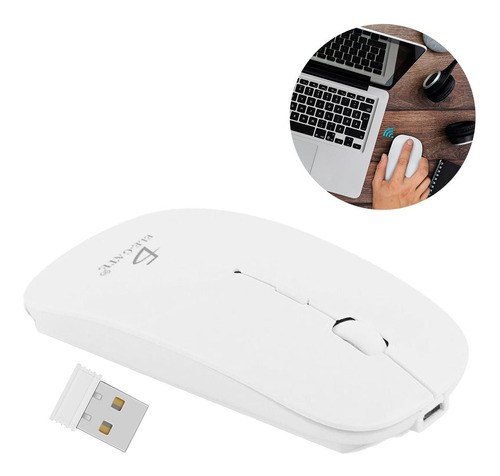 Mouse Inalambrico Recargable Wireless 2.4g Pc Laptop Usb Dpi