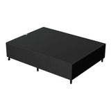 Base Para Cama Box Casal 138x188cm Hit Suede Preto